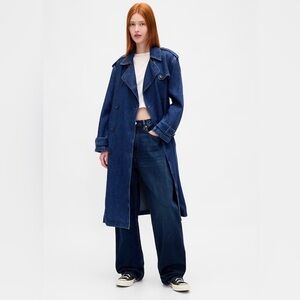 GAP UltraSoft Denim Trench Coat